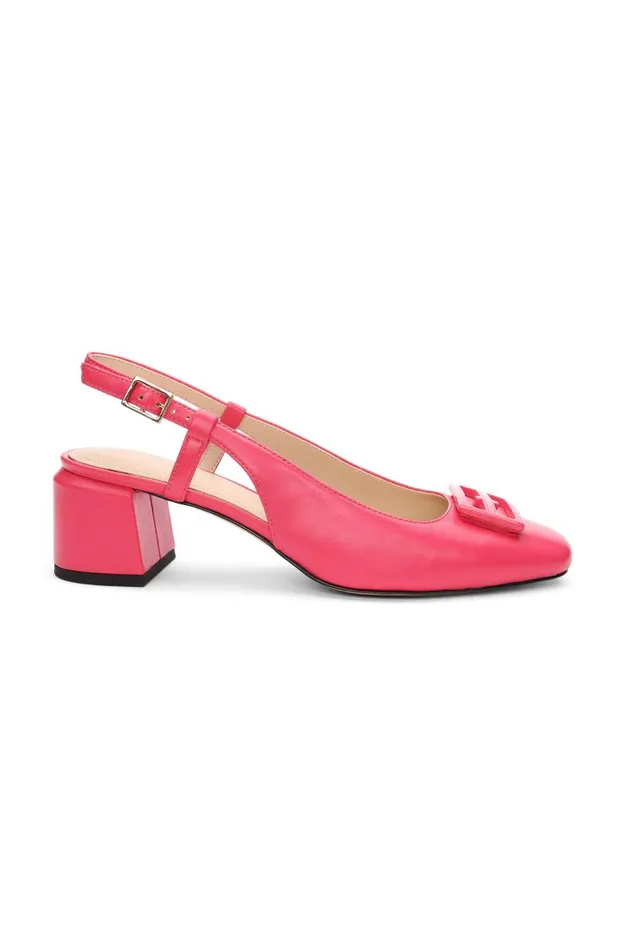 Liverpool Los Angeles Flats GETTY SLINGBACK WITH LOGO MEDALLION Pink Punch 8211 Womens