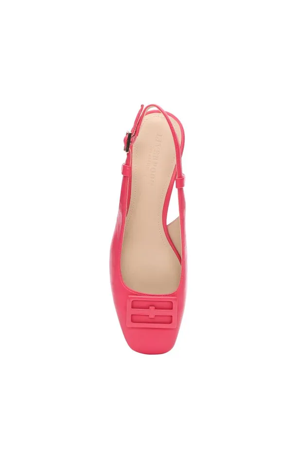 Liverpool Los Angeles Flats GETTY SLINGBACK WITH LOGO MEDALLION Pink Punch 8211 Womens