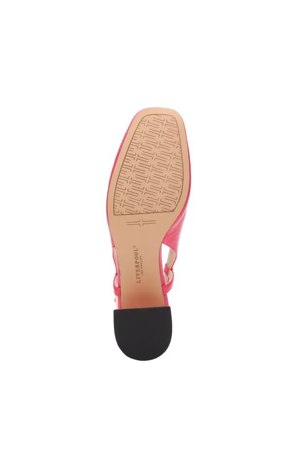 Liverpool Los Angeles Flats GETTY SLINGBACK WITH LOGO MEDALLION Pink Punch 8211 Womens