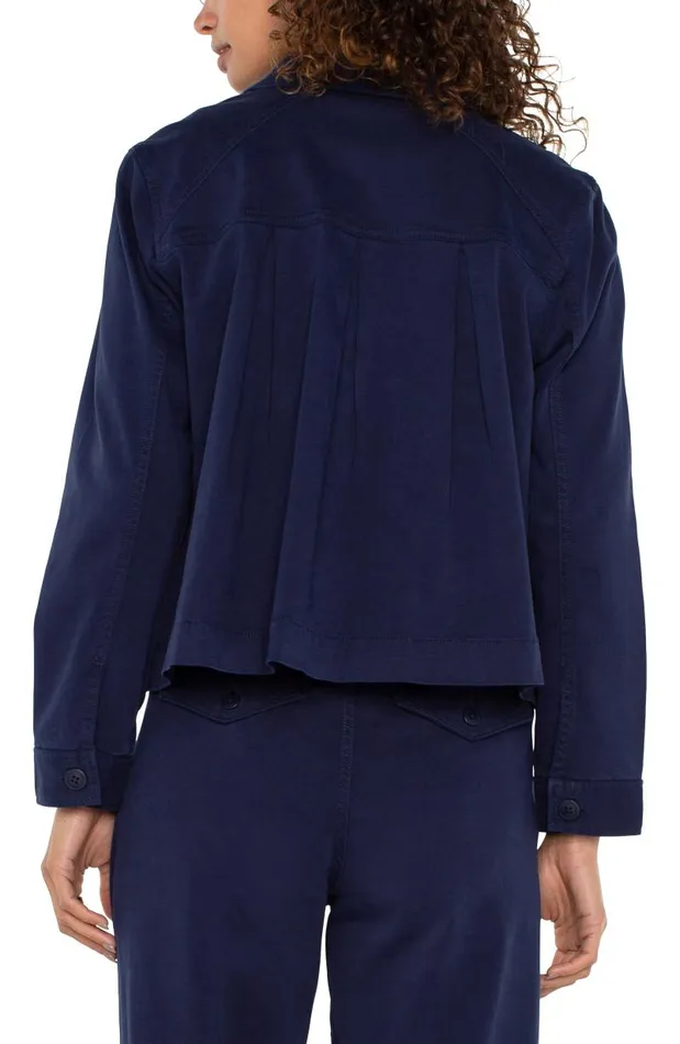 Liverpool Los Angeles Jackets PLEAT BACK CROP JACKET Lapis Ink 8211 Womens