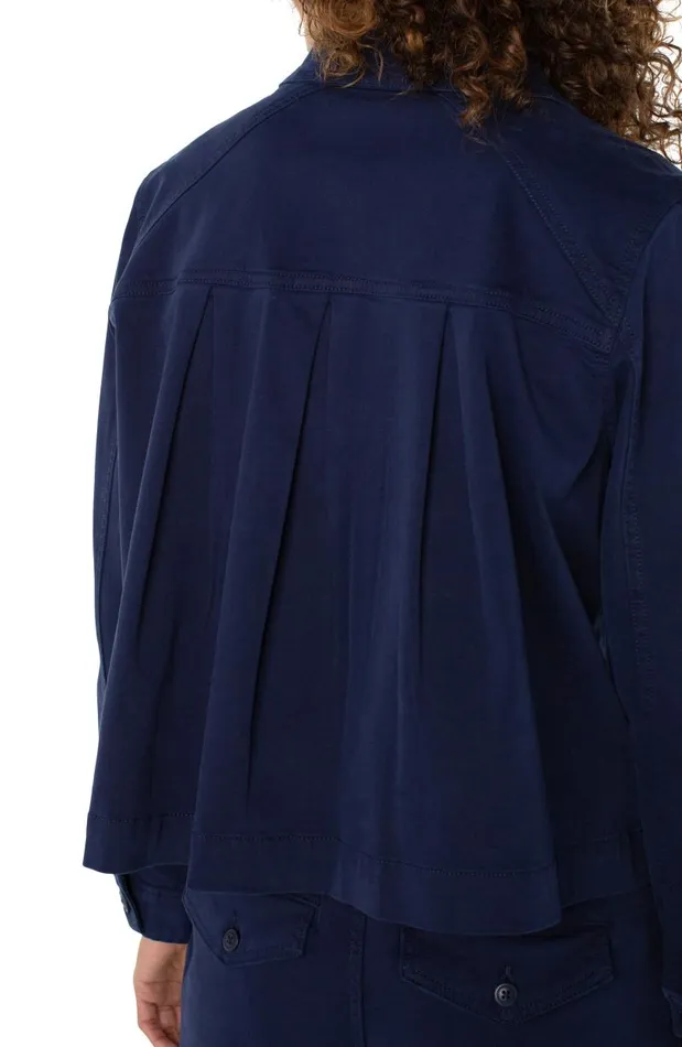 Liverpool Los Angeles Jackets PLEAT BACK CROP JACKET Lapis Ink 8211 Womens
