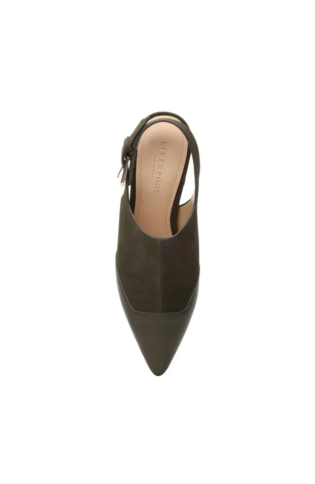 Liverpool Los Angeles Mules BARSTOW SLING BACK MULE Olive 8211 Womens