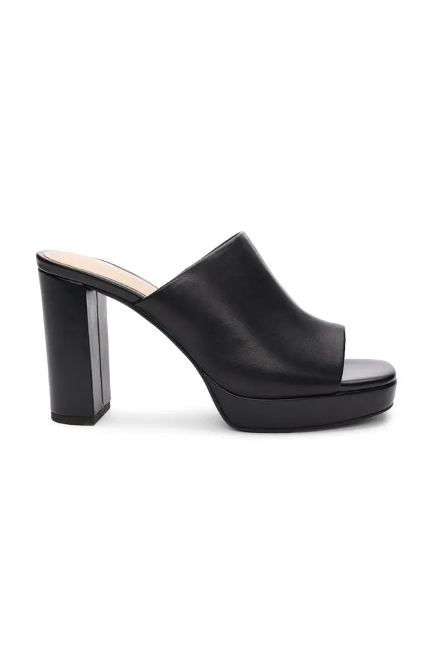 Liverpool Los Angeles Mules CARSON HIGH BLOCK HEEL MULE Black 8211 Womens
