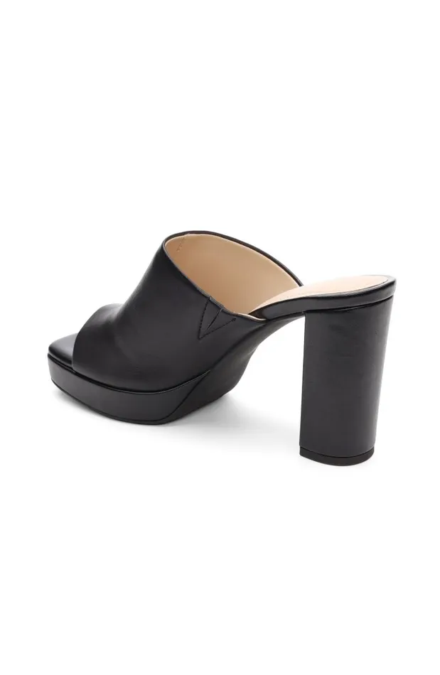 Liverpool Los Angeles Mules CARSON HIGH BLOCK HEEL MULE Black 8211 Womens