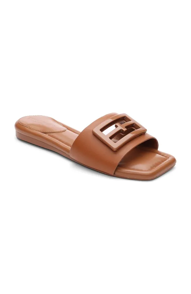 Liverpool Los Angeles Sandals DUNBAR LOGO MEDALLION SANDALS Luggage 8211 Womens