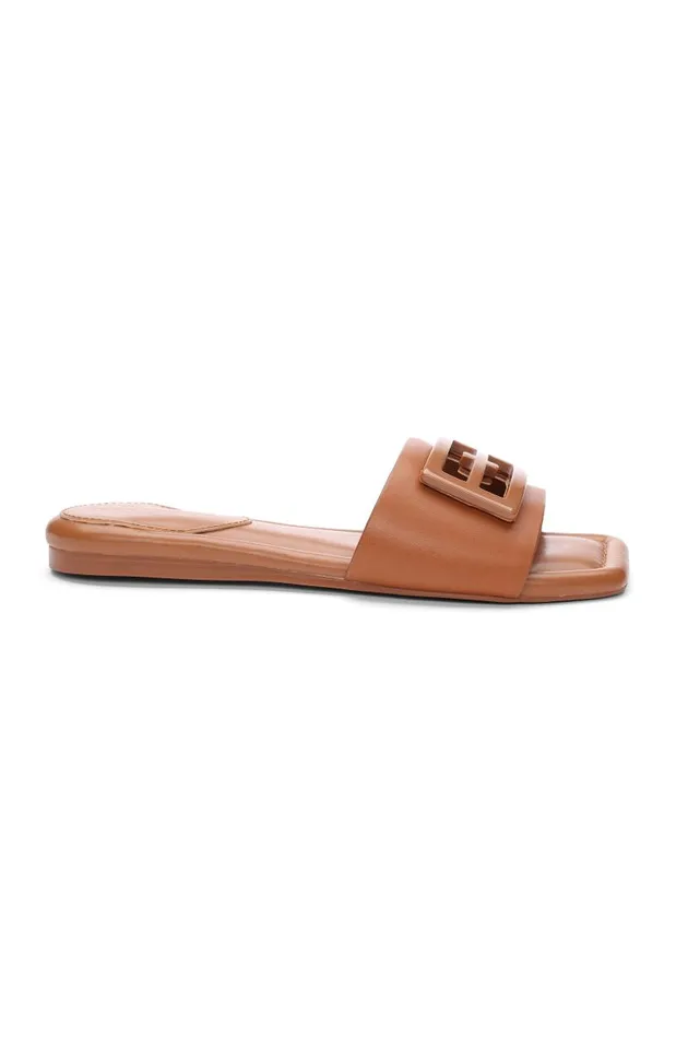 Liverpool Los Angeles Sandals DUNBAR LOGO MEDALLION SANDALS Luggage 8211 Womens