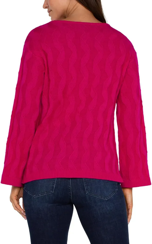 Liverpool Los Angeles Sweaters LONG SLEEVE BOATNECK SWEATER Bright Star Ruby 8211 Womens