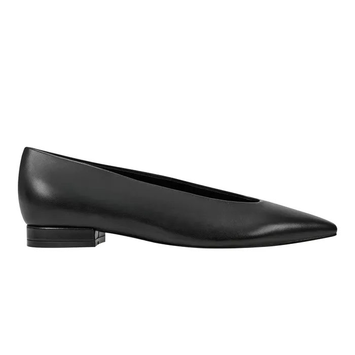 Loafers and Flats Gunner Pointed Toe Flat Black Leather 8211 Marc Fisher Women