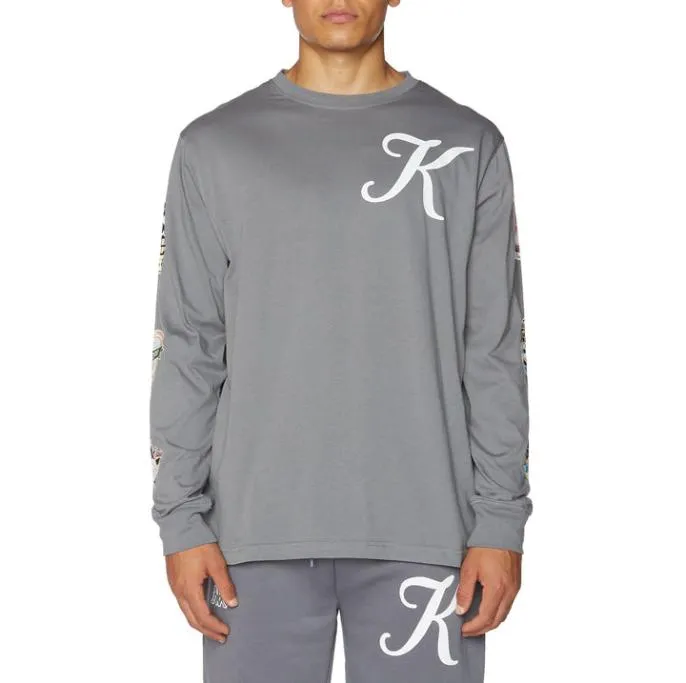 Logo Oene Longsleeve 8211 Grey Grey Men Kappa TShirts