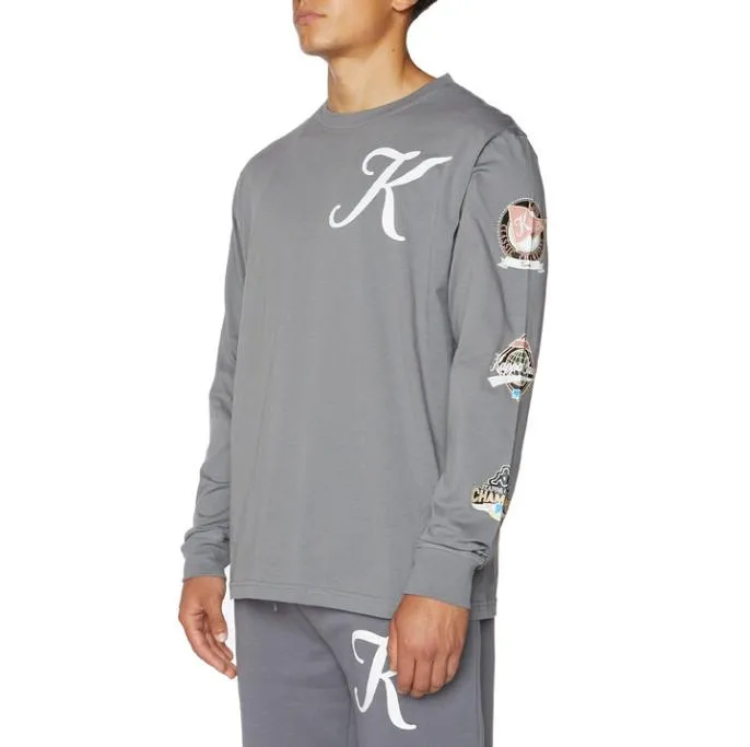 Logo Oene Longsleeve 8211 Grey Grey Men Kappa TShirts
