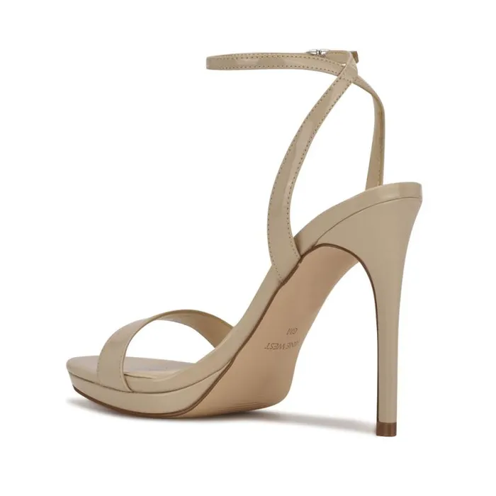 Loola Ankle Strap Sandals Light Natural Women Nine West Heels Loola Ankle Strap Sandals Light Natural Women Nine West Heels