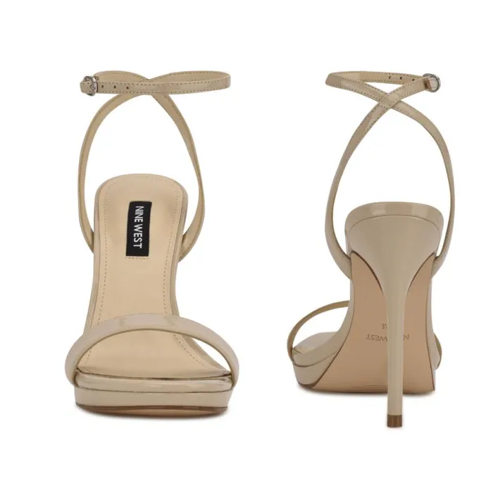 Loola Ankle Strap Sandals Light Natural Women Nine West Heels Loola Ankle Strap Sandals Light Natural Women Nine West Heels