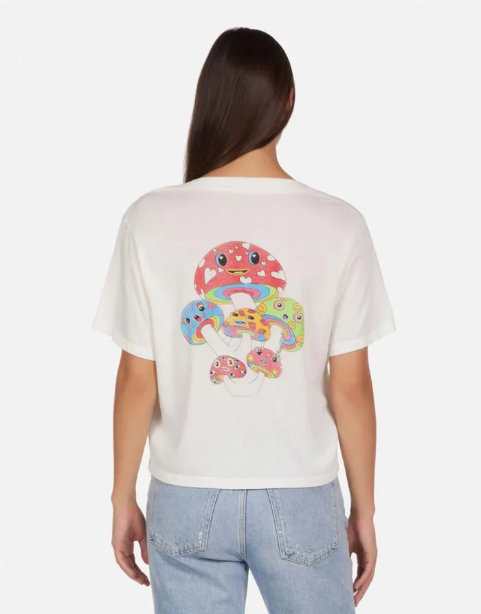 Lottie Magic Mushrooms Milk Women Lauren Moshi Short Sleeve