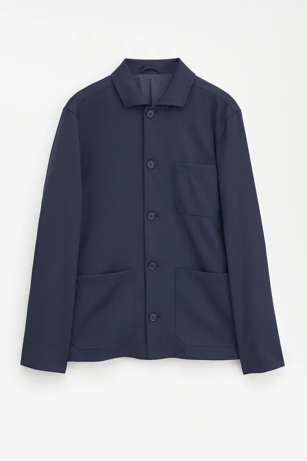 Louis Gabardine Jacket Navy Men Coats and Jackets filippak