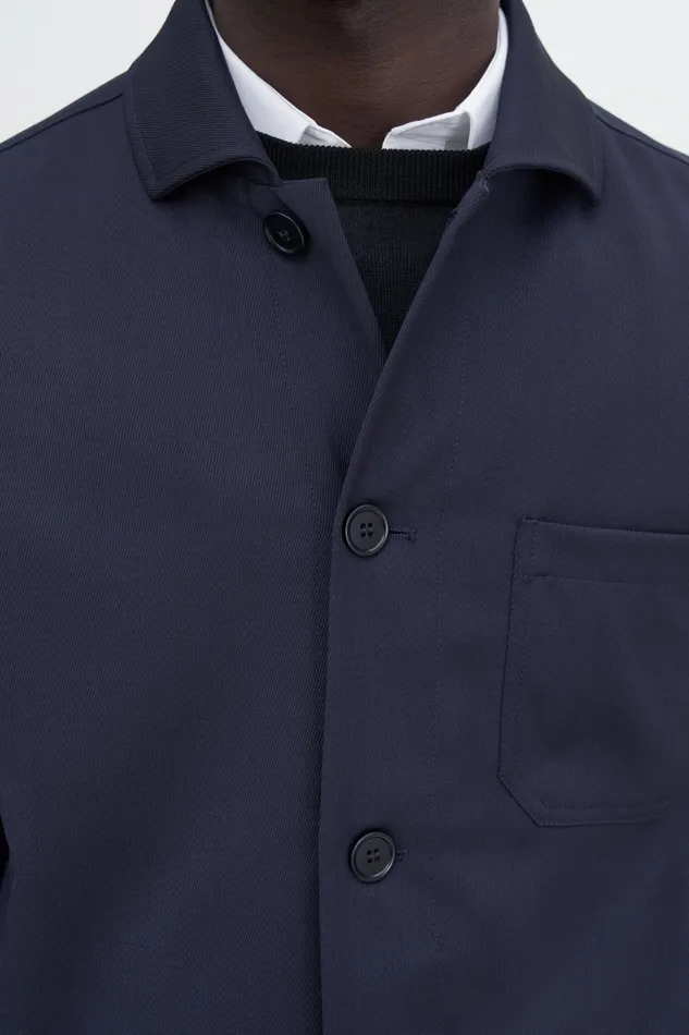 Louis Gabardine Jacket Navy Men Coats and Jackets filippak