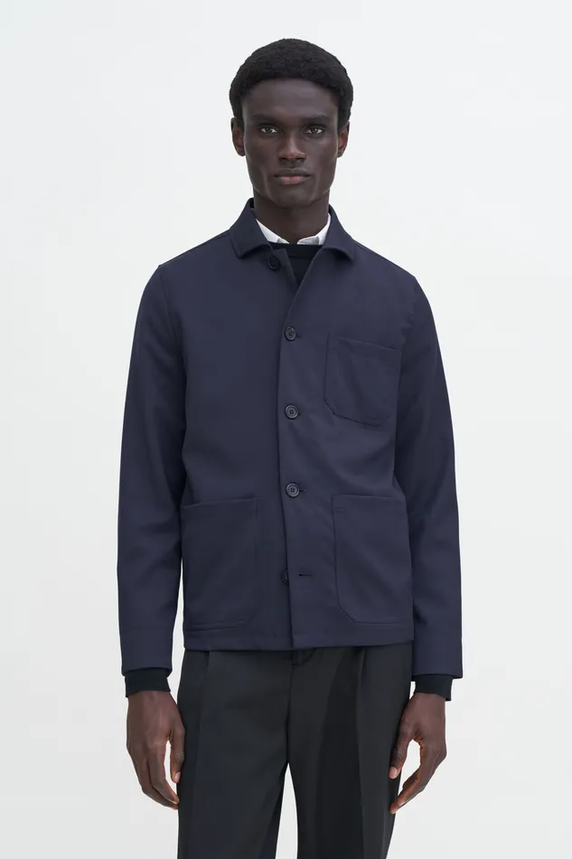Louis Gabardine Jacket Navy Men Coats and Jackets filippak