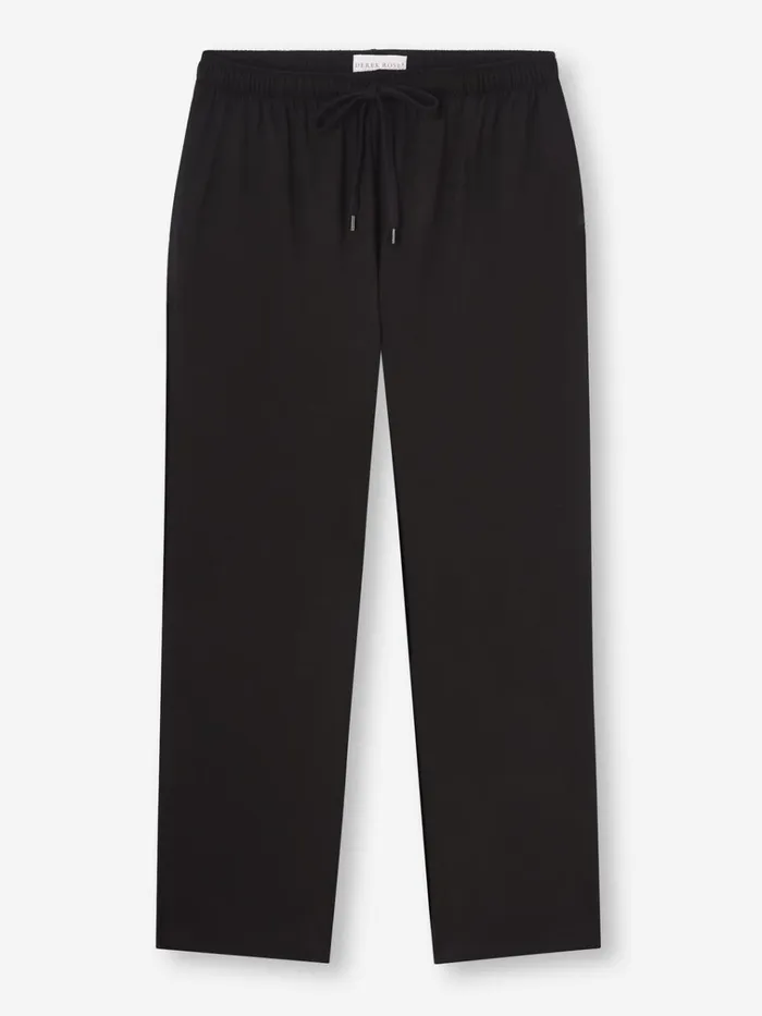 Lounge Pants Men Derek Rose Lounge Pants Basel Micro Modal Stretch Black