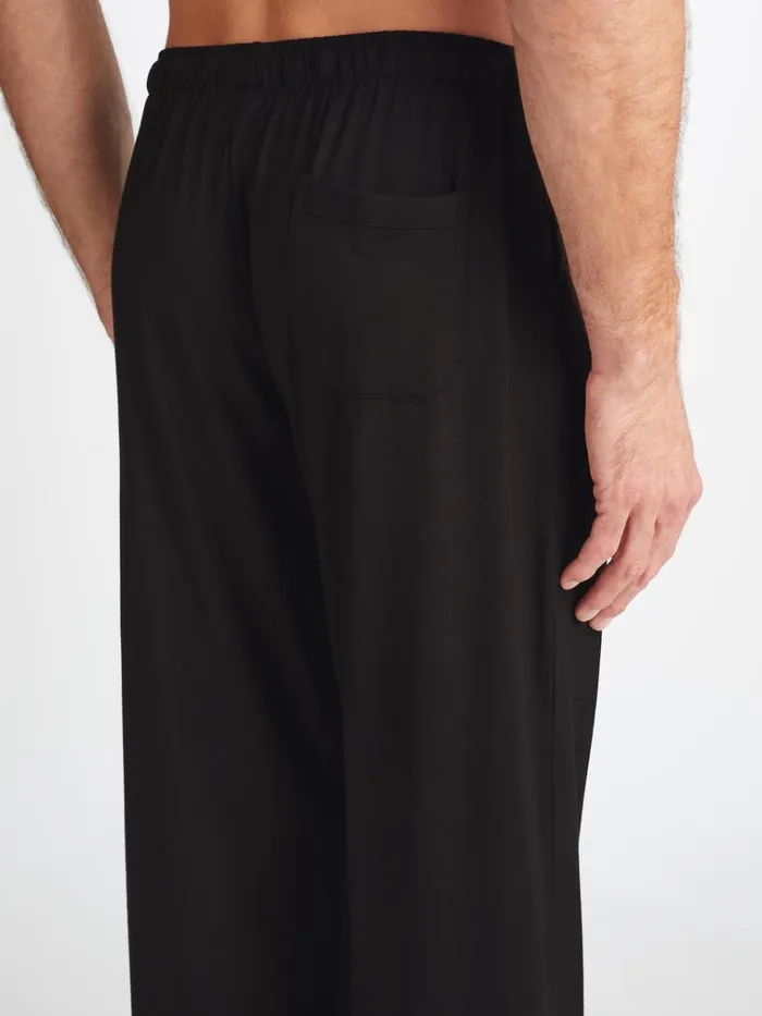 Lounge Pants Men Derek Rose Lounge Pants Basel Micro Modal Stretch Black