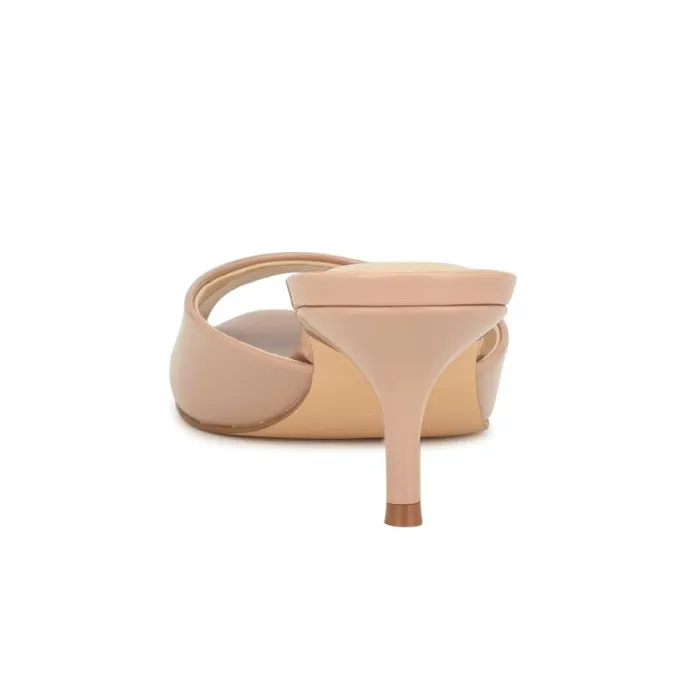 Luvlie Heeled Slide Sandals Natural Patent Women Nine West Heels Luvlie Heeled Slide Sandals Natural Patent Women Nine West Heels