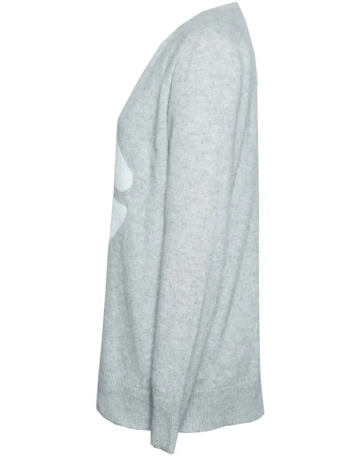 Macall White Mouth Heather Grey Women Lauren Moshi Sweaters and Knits