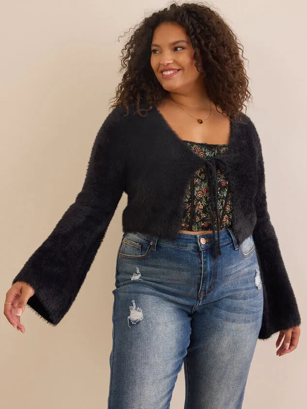 Maddie Cropped Shrug Black Women Altar039d State Sweaters Cardigans