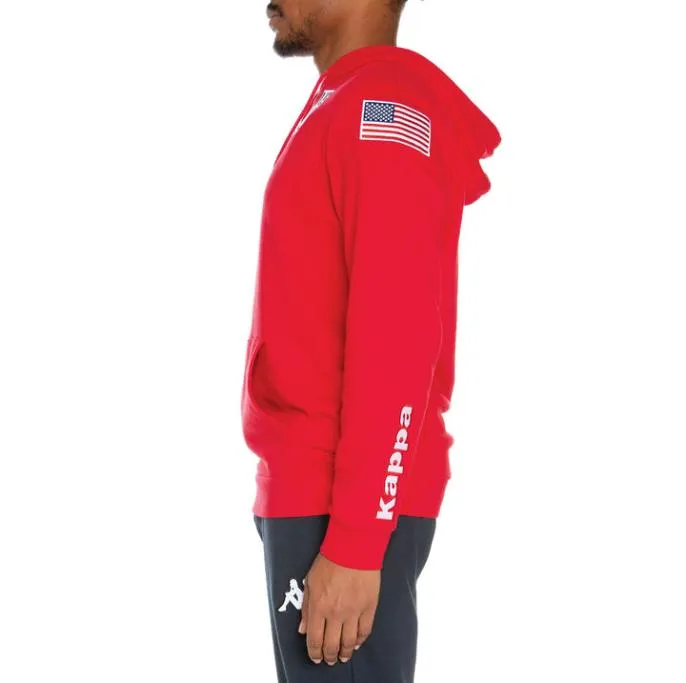 Malmo US Hoodie 8211 Red Red Men Kappa Hoodies and Sweatshirts