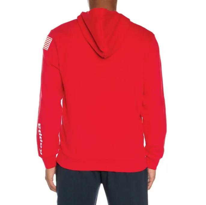 Malmo US Hoodie 8211 Red Red Men Kappa Hoodies and Sweatshirts