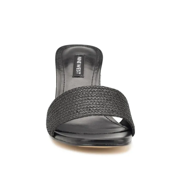 Mapeli Heeled Slide Sandals Black Women Nine West Heels Mapeli Heeled Slide Sandals Black Women Nine West Heels