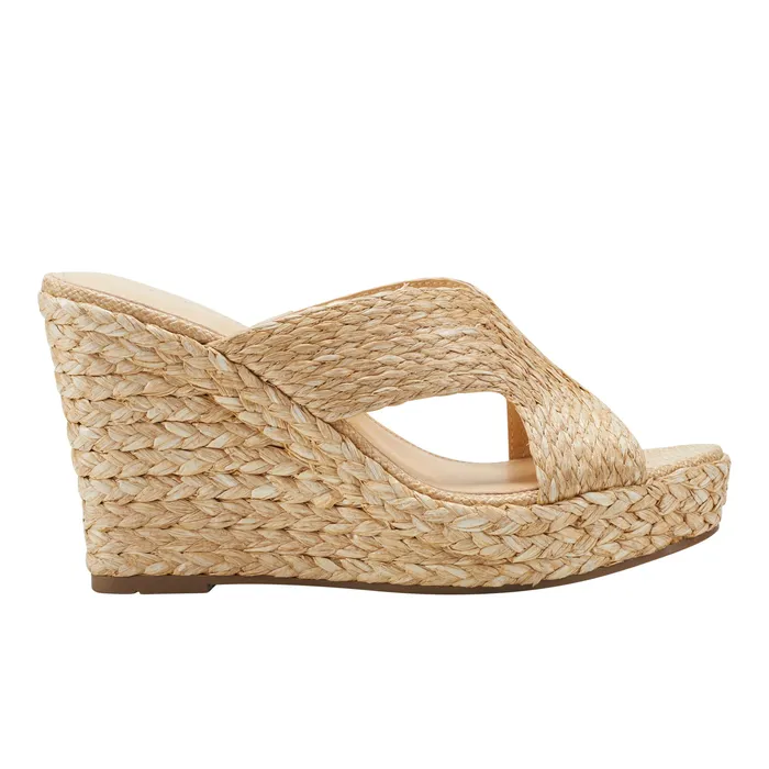Marc Fisher Kalisha Espadrille Wedge Sandal Light Natural Women Sandals