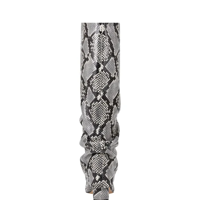Marc Fisher Lalita Foldover Dress Boot Snake Print Women Dress Boots