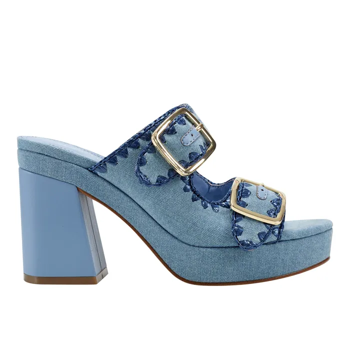 Marc Fisher Sandals Women Dalen Platform Sandal Medium Blue