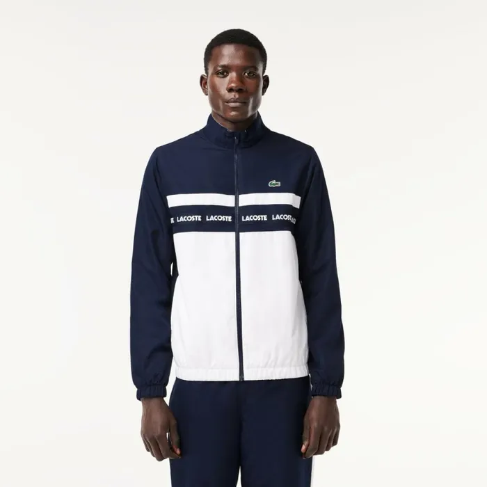 Matching Sets Men Lacoste Men039s Logo Stripe Tennis Sweatsuit Navy Blue White 525