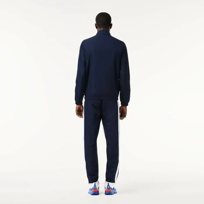 Matching Sets Men Lacoste Men039s Logo Stripe Tennis Sweatsuit Navy Blue White 525