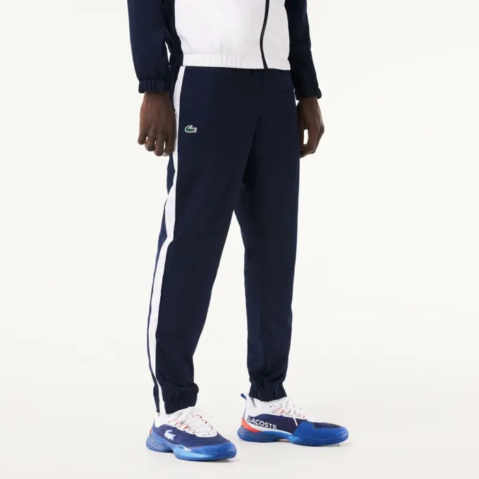 Matching Sets Men Lacoste Men039s Logo Stripe Tennis Sweatsuit Navy Blue White 525
