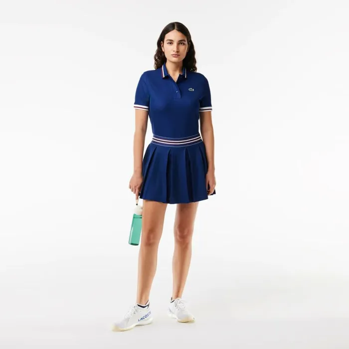 Matching Sets Women Lacoste Women039s Sport Contrast Collar Piqu Polo Methylene Blue F9f