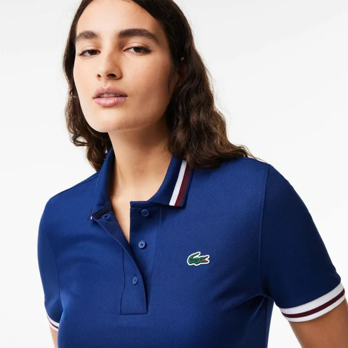 Matching Sets Women Lacoste Women039s Sport Contrast Collar Piqu Polo Methylene Blue F9f