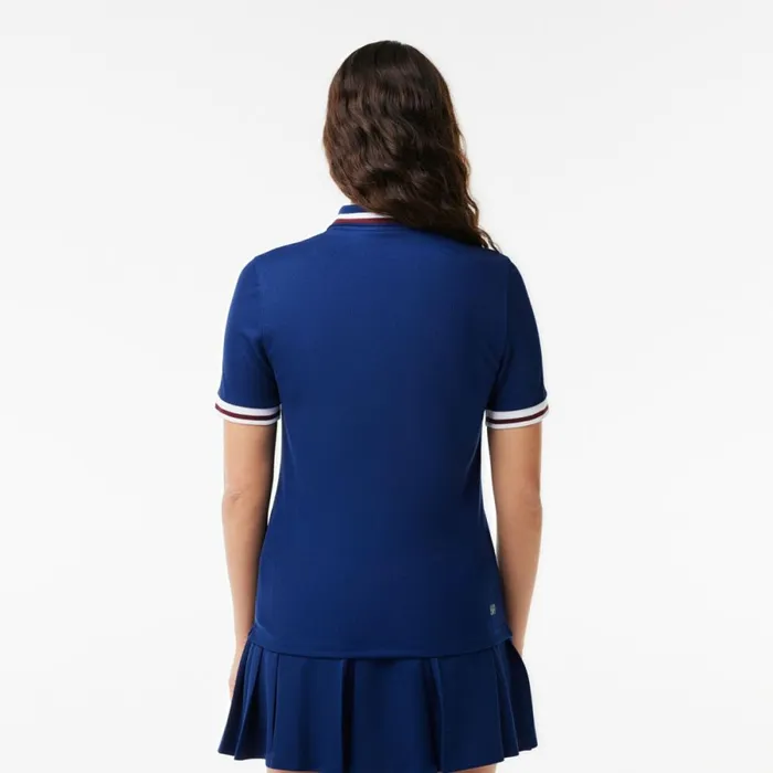 Matching Sets Women Lacoste Women039s Sport Contrast Collar Piqu Polo Methylene Blue F9f