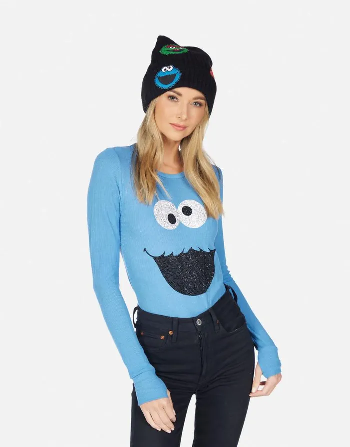 McKinley Crystal Cookie Monster Riptide Women Lauren Moshi Long Sleeve