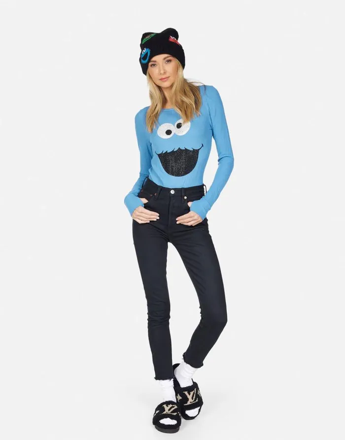 McKinley Crystal Cookie Monster Riptide Women Lauren Moshi Long Sleeve