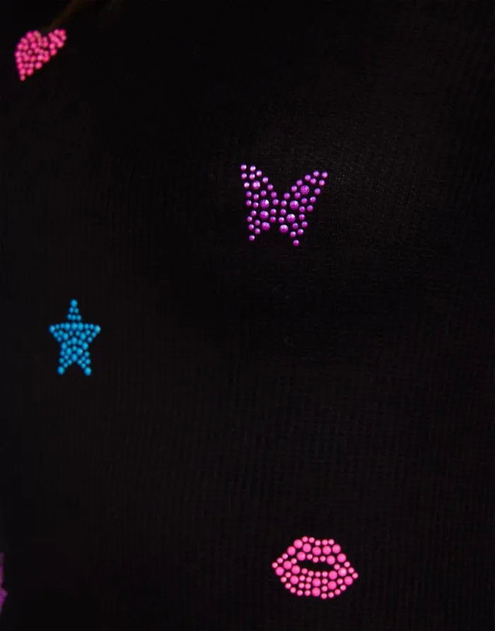 McKinley Neon Stud Elements Black Women Lauren Moshi Long Sleeve