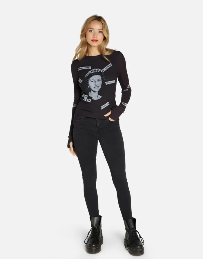McKinley Sex Pistols Onyx Women Lauren Moshi Long Sleeve