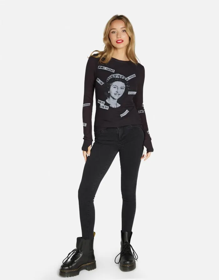 McKinley Sex Pistols Onyx Women Lauren Moshi Long Sleeve