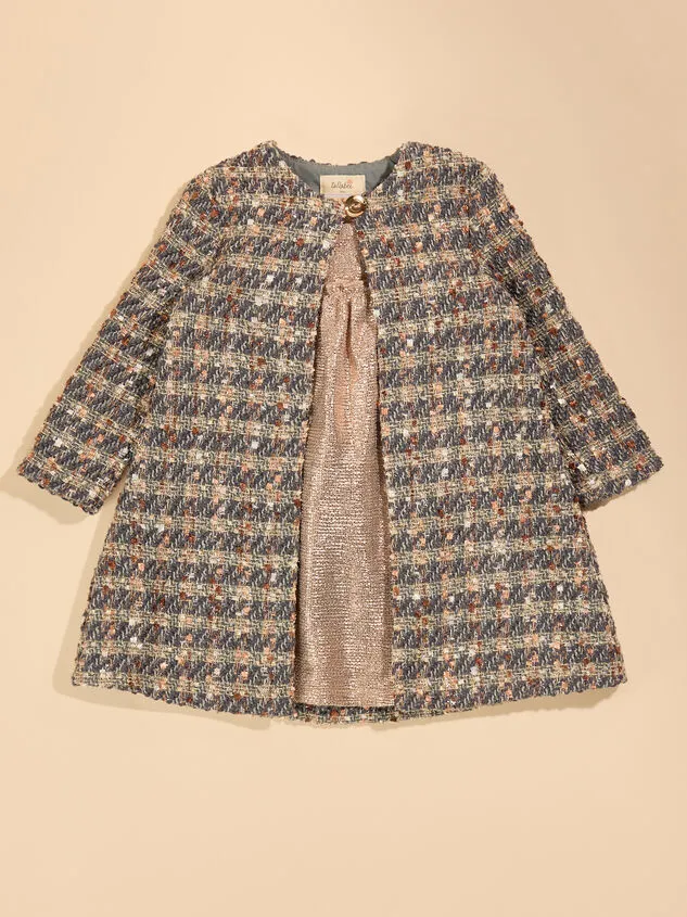 Meg Shimmer Toddler Dress And Jacket Set Gold Girl Altar039d State Dresses