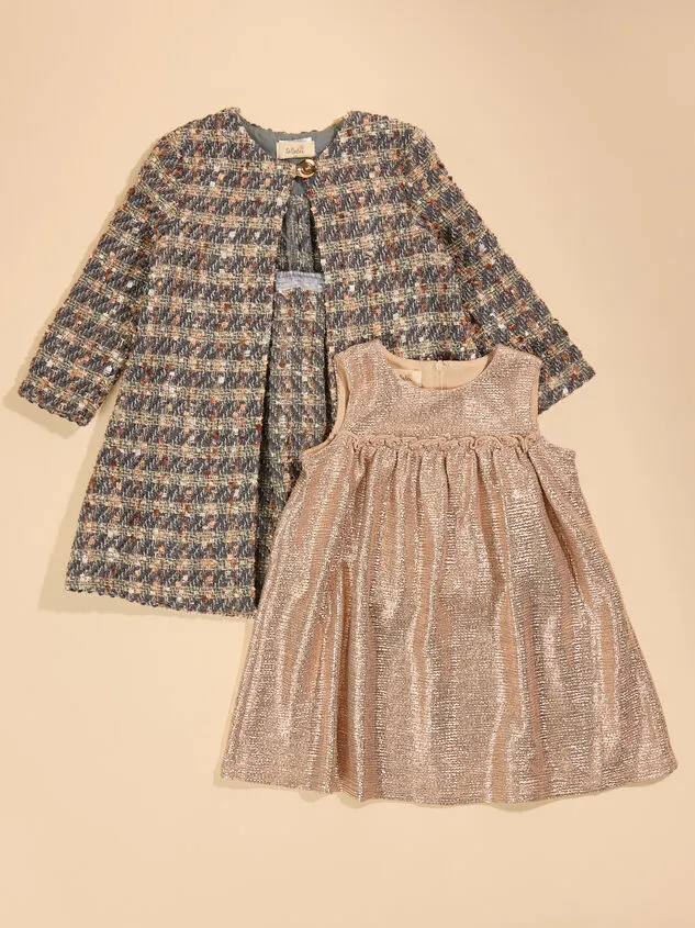 Meg Shimmer Toddler Dress And Jacket Set Gold Girl Altar039d State Dresses Meg Shimmer Toddler Dress And Jacket Set Gold Girl Altar039d State Dresses