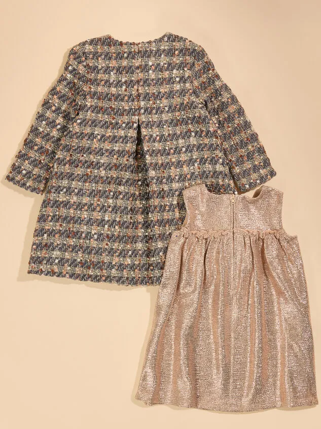 Meg Shimmer Toddler Dress And Jacket Set Gold Girl Altar039d State Dresses Meg Shimmer Toddler Dress And Jacket Set Gold Girl Altar039d State Dresses
