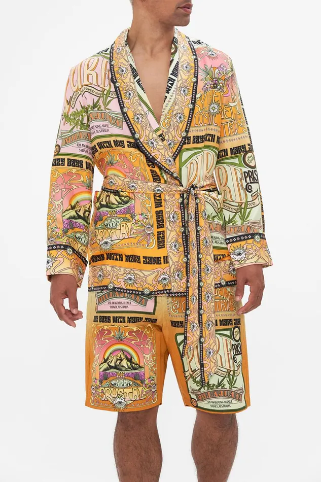 MEN039S ROBE JACKET LETS CHASE RAINBOWS Lets Chase Rainbows Mens Camilla Robes