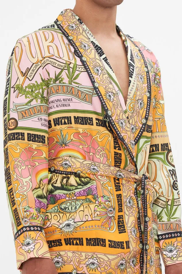 MEN039S ROBE JACKET LETS CHASE RAINBOWS Lets Chase Rainbows Mens Camilla Robes