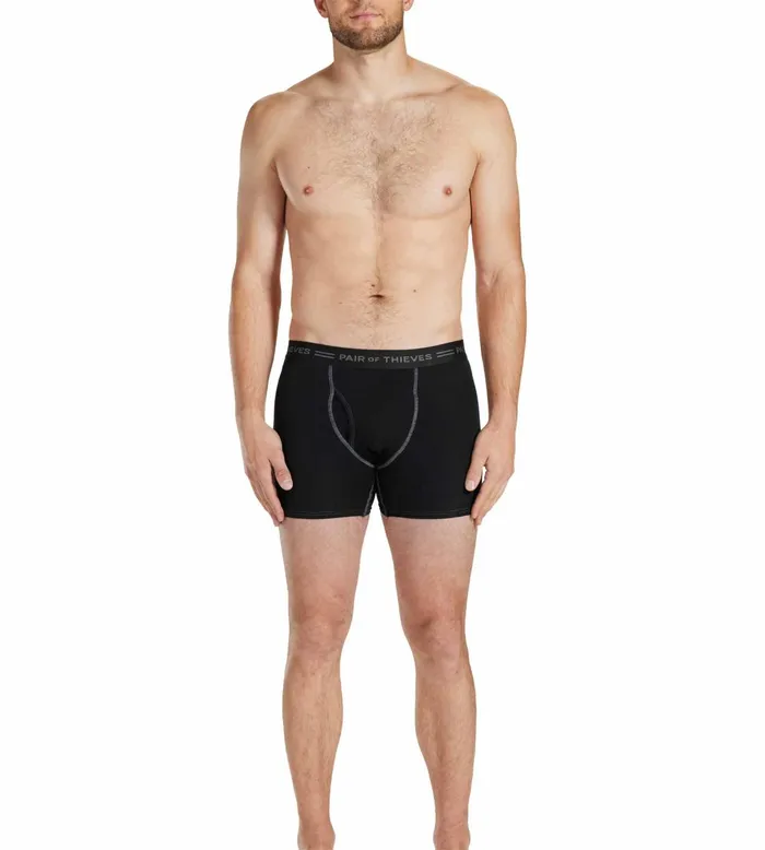 Men 4 Way Stetch Every Day Kit Cotton Stretch Boxer Briefs Black Charcoal Underwear 3 Pack Pair Of Thieves Boxer Briefs