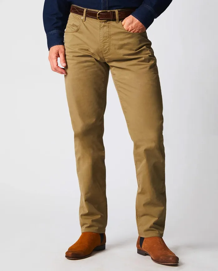 Men 5 Pocket Pant Moss Green Billy Reid Bottoms