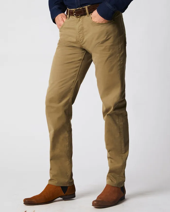 Men 5 Pocket Pant Moss Green Billy Reid Bottoms